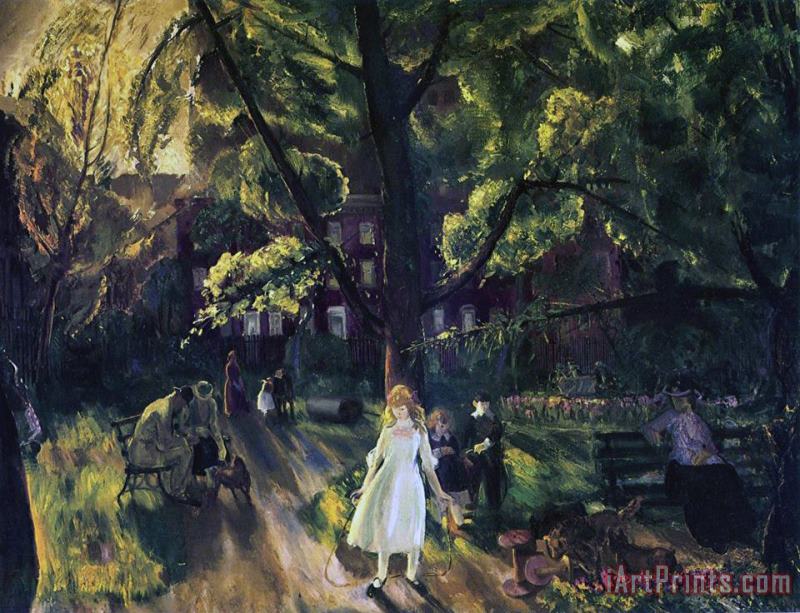 Gramercy Park painting - George Wesley Bellows Gramercy Park Art Print