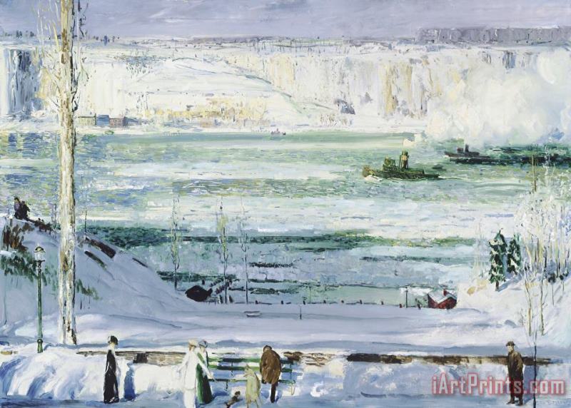Snow Capped River painting - George Wesley Bellows Snow Capped River Art Print