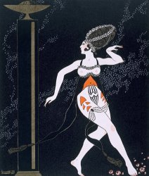 Georges Barbier Ballet Scene With Tamara Karsavina painting