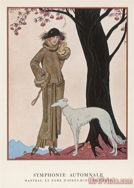 Design by Worth painting - Georges Barbier Design by Worth Art Print