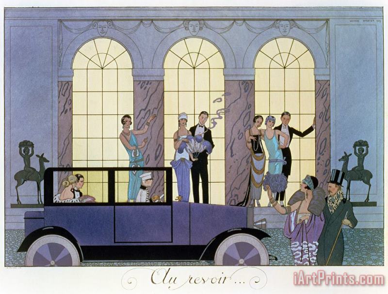 Farewell painting - Georges Barbier Farewell Art Print