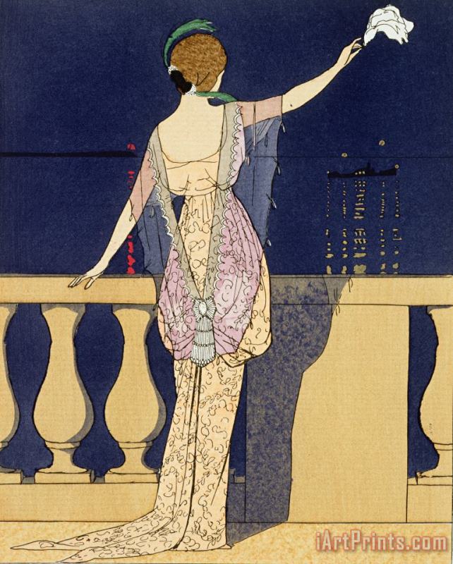 Georges Barbier Farewell At Night Art Painting