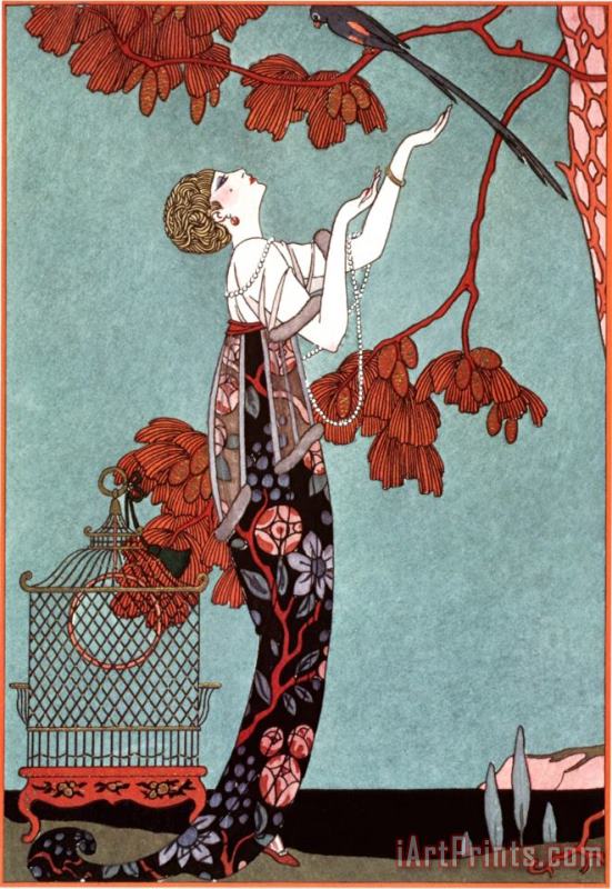 Fashion Illustration 1914 painting - Georges Barbier Fashion Illustration 1914 Art Print