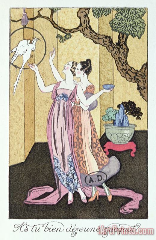Have You Had A Good Dinner Jacquot? painting - Georges Barbier Have You Had A Good Dinner Jacquot? Art Print