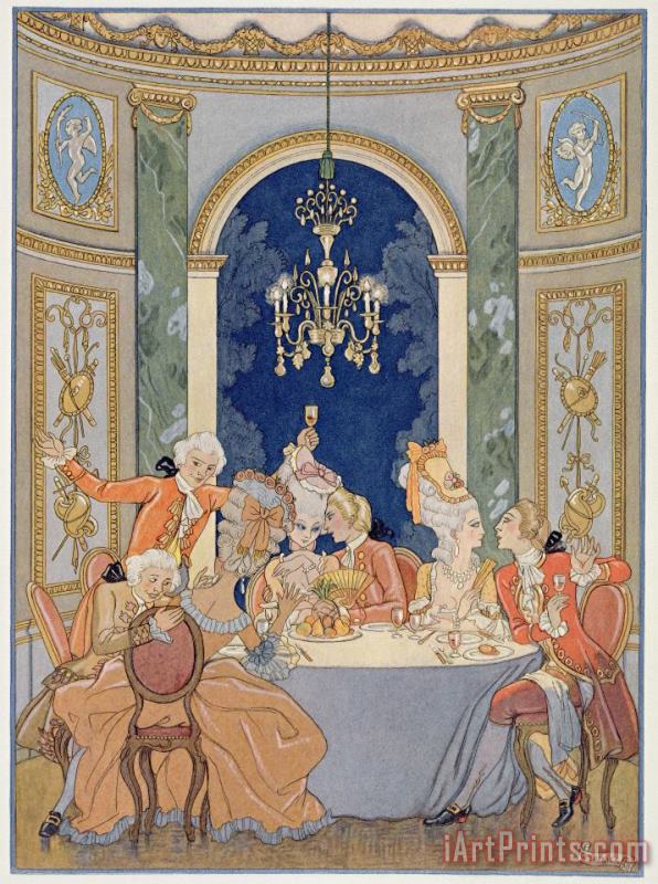 Georges Barbier Illustration From 'les Liaisons Dangereuses' Art Painting