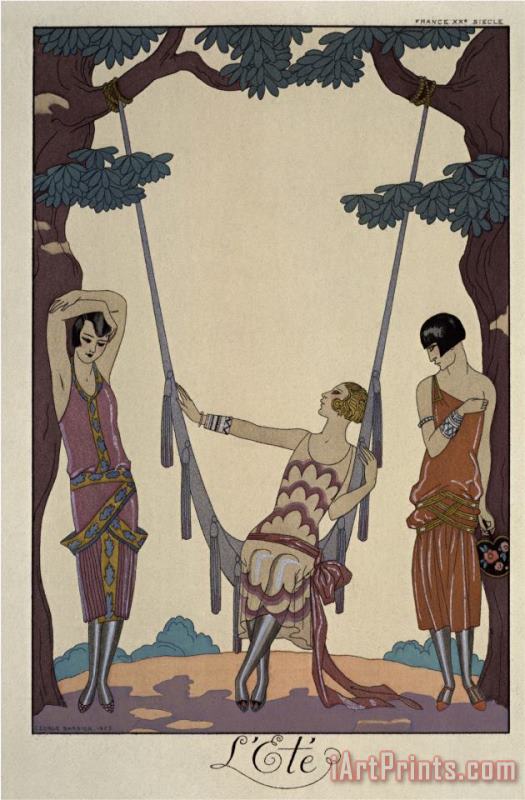 Georges Barbier L Ete The Summer Art Painting