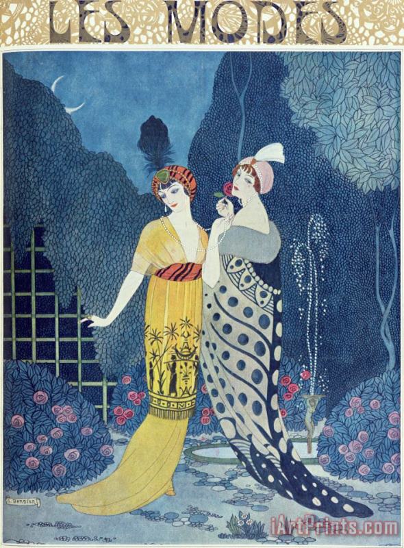 Les Modes painting - Georges Barbier Les Modes Art Print