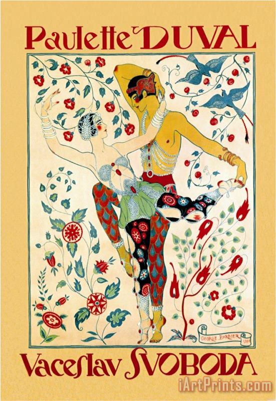 Georges Barbier Paulette Duval And Vaceslv Svoboda Dance Art Painting