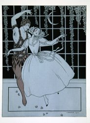 Georges Barbier Spectre De La Rose From The Series Designs on The Dances of Vaslav Nijinsky painting