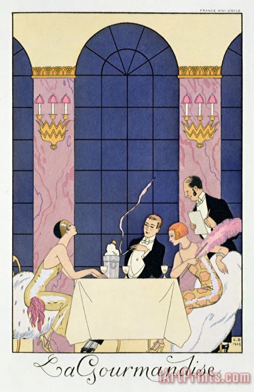 Georges Barbier The Gourmands Art Painting