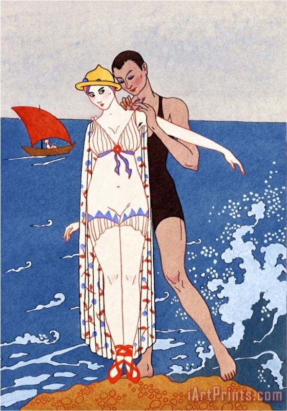 Georges Barbier The Small Island France Early 20th Century Art Painting
