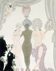 Georges Barbier The Three Graces painting