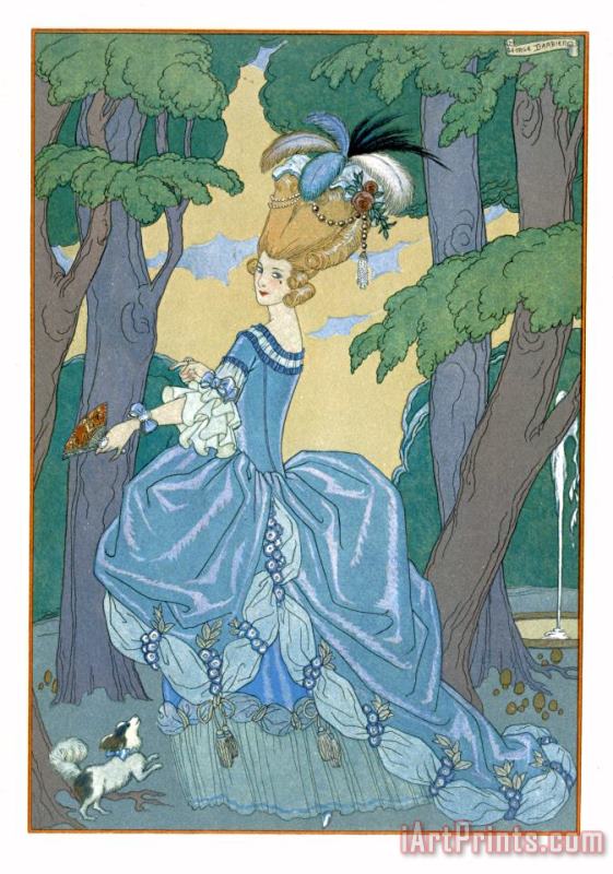 Walk In The Forest painting - Georges Barbier Walk In The Forest Art Print