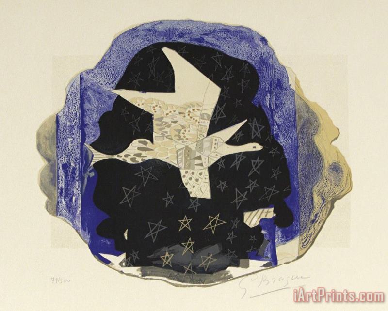 Les Etoiles After Georges Braque, 20th Century painting - Georges Braque Les Etoiles After Georges Braque, 20th Century Art Print
