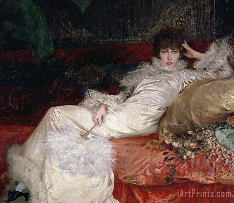 Sarah Bernhardt painting - Georges Clairin Sarah Bernhardt Art Print