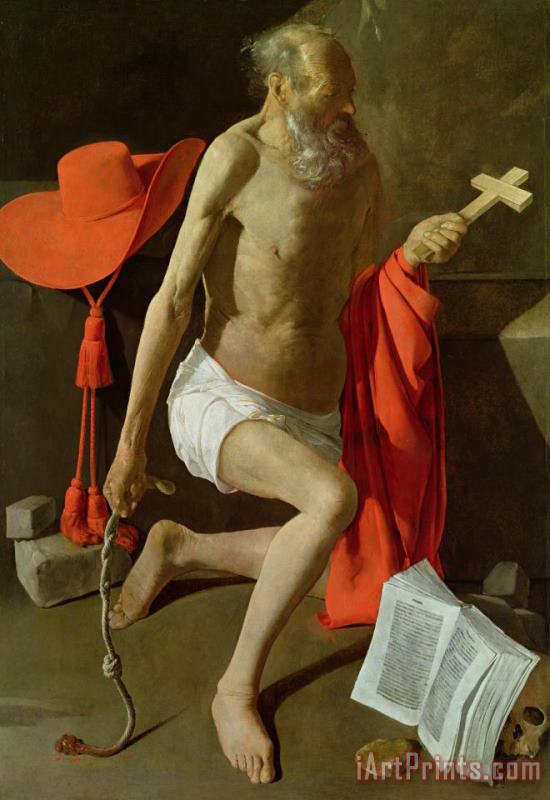 The Penitent St Jerome painting - Georges de la Tour The Penitent St Jerome Art Print