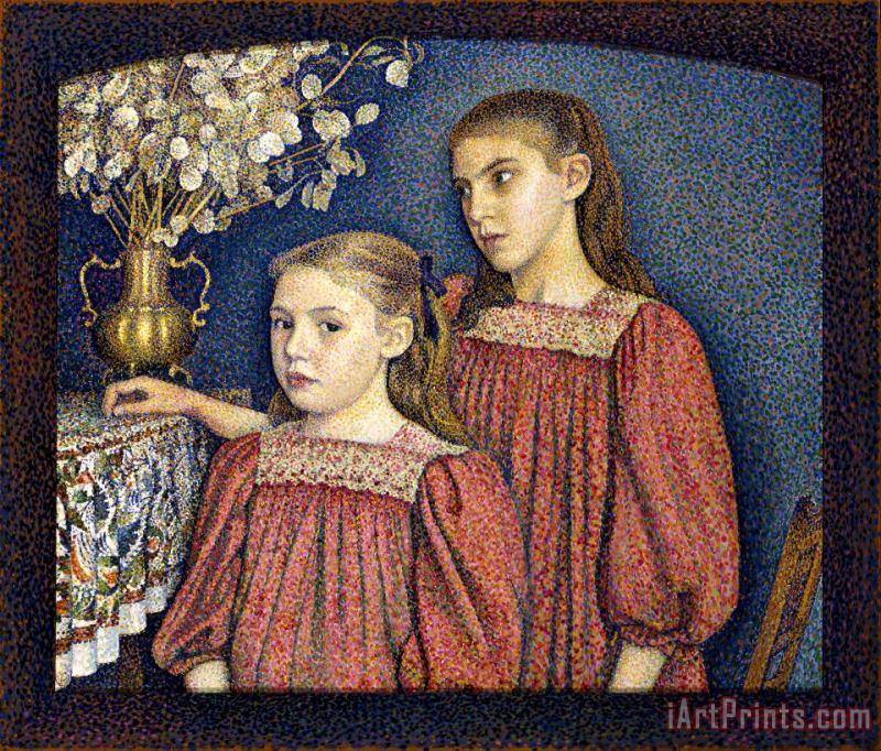 The Two Sisters Or The Serruys Sisters painting - Georges Lemmen The Two Sisters Or The Serruys Sisters Art Print