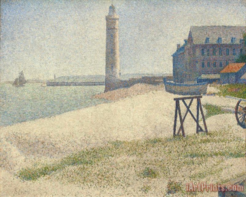 The Lighthouse At Honfleur painting - Georges Pierre Seurat The Lighthouse At Honfleur Art Print