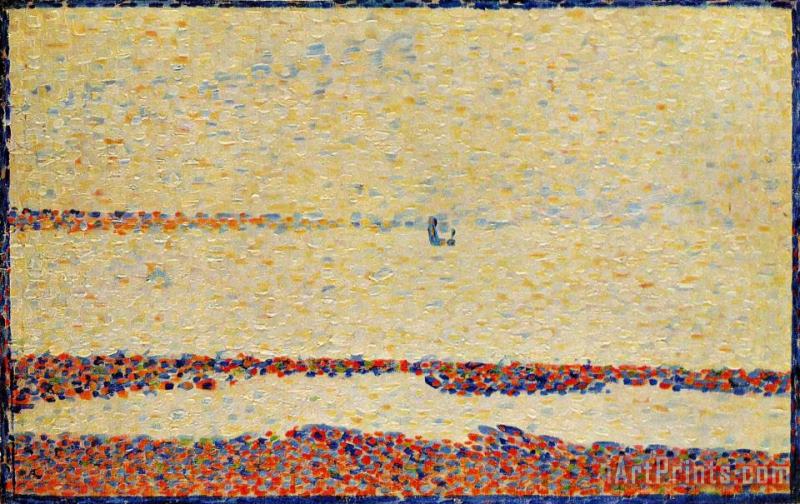 Georges Seurat Beach at Gravelines 1890 Art Painting