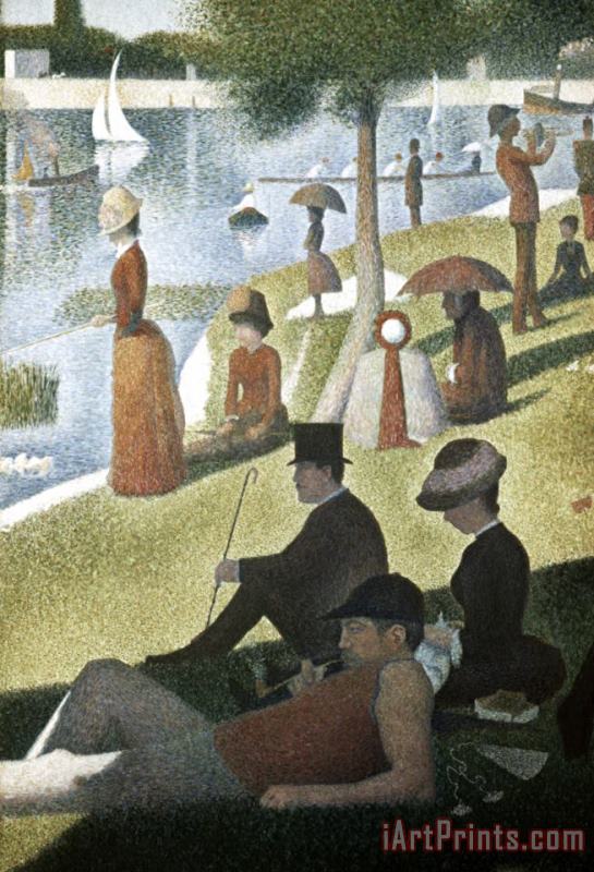 Georges Seurat Detail From Sunday Afternoon on The Island of La Grande Jatte Art Painting