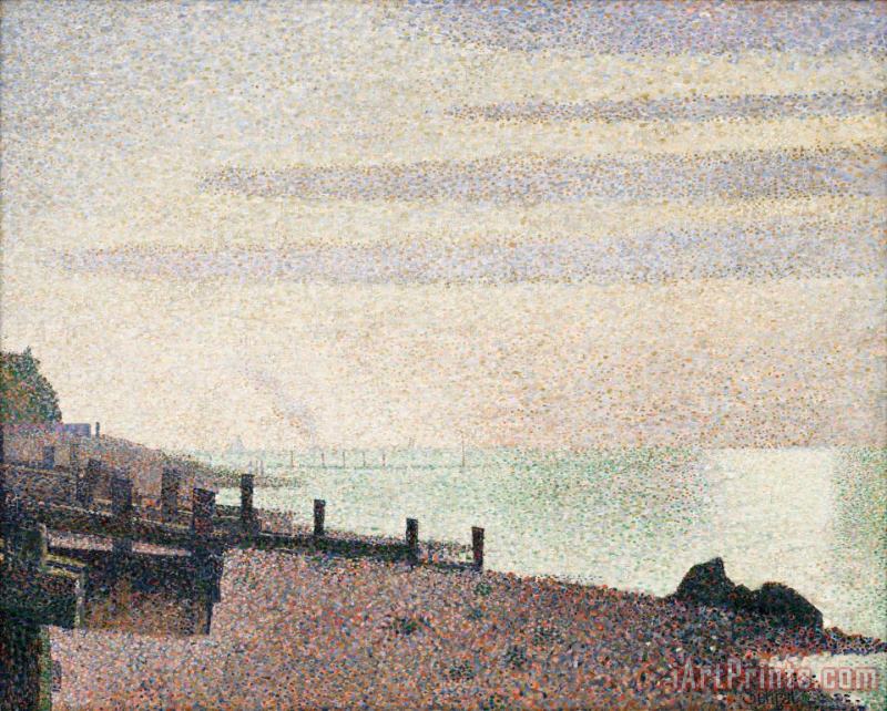 Georges Seurat Evening, Honfleur Art Print