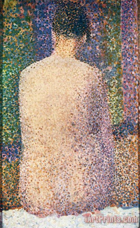 Model From The Back 1886 painting - Georges Seurat Model From The Back 1886 Art Print