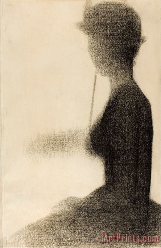 Seated Woman with a Parasol (study for La Grande Jatte) painting - Georges Seurat Seated Woman with a Parasol (study for La Grande Jatte) Art Print