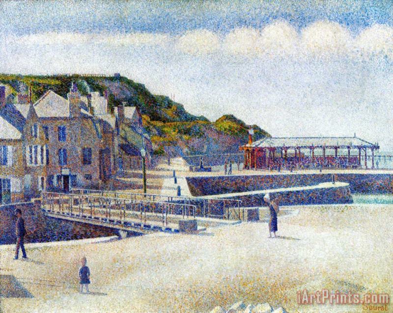 Georges Seurat The Harbour And The Quays at Port En Bessin 1888 Art Print