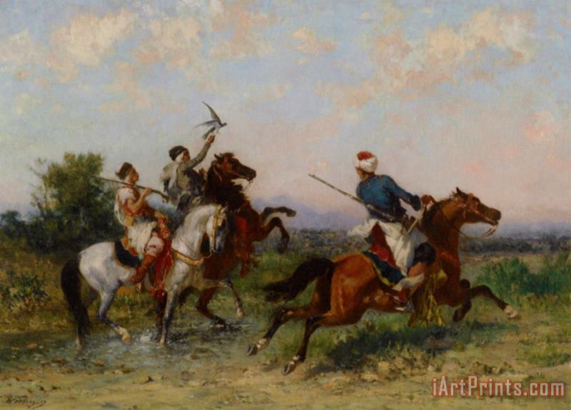 Georges Washington La Chasse Au Faucon Art Painting