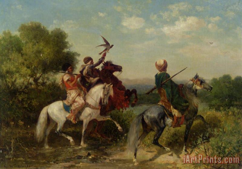 The Falconers painting - Georges Washington The Falconers Art Print