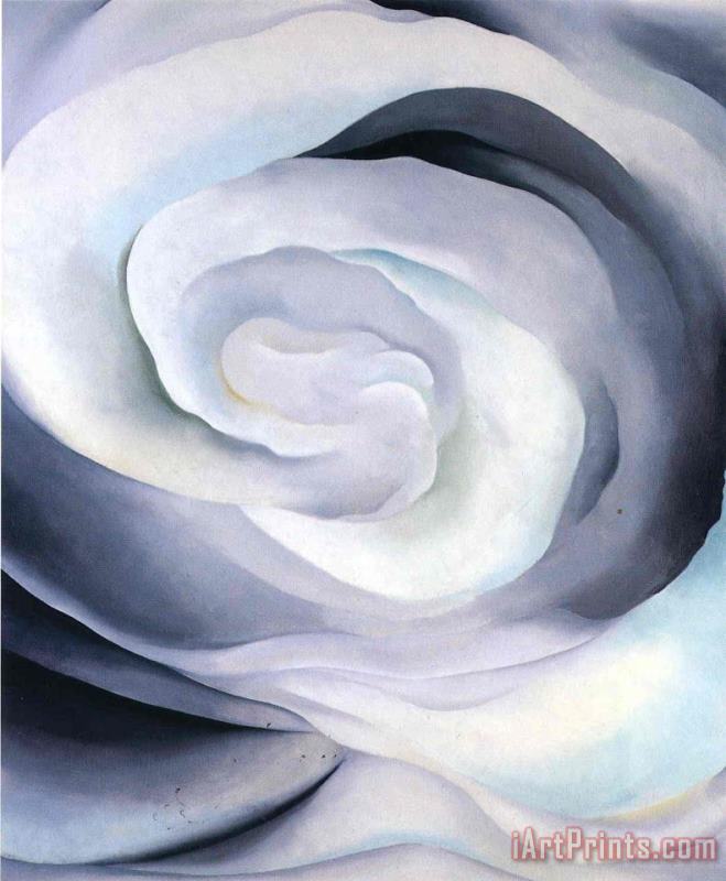 Abstraction White Rose painting - Georgia O'keeffe Abstraction White Rose Art Print