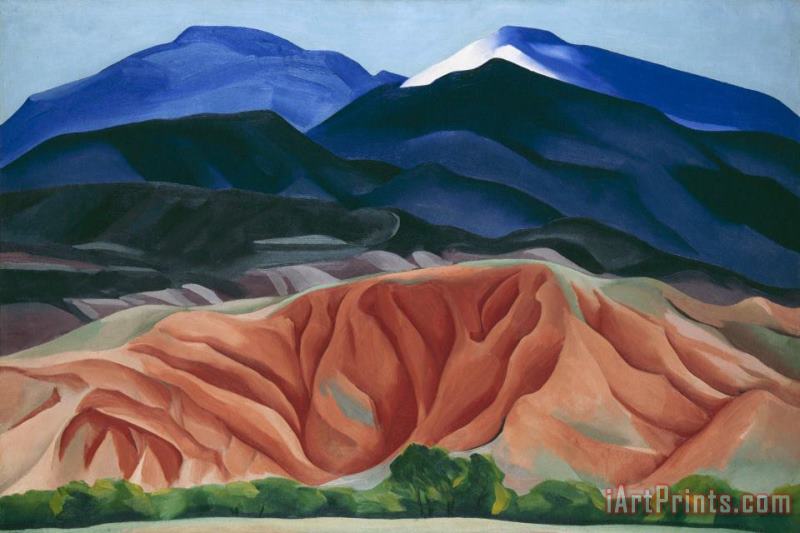 Georgia O'Keeffe Black Mesa Landscape, New Mexico / Out Back of Marie's II Art Painting