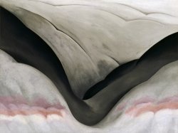 Georgia O'keeffe Black Place Grey And Pink