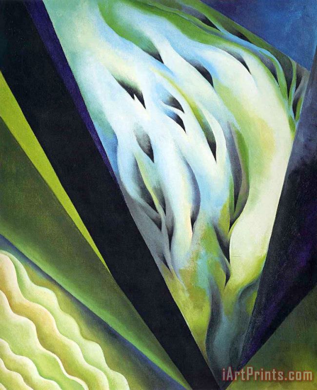 Blue And Green Music painting - Georgia O'keeffe Blue And Green Music Art Print
