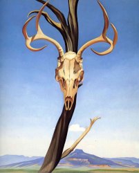 Georgia O'keeffe Deers Skull with Pedernal