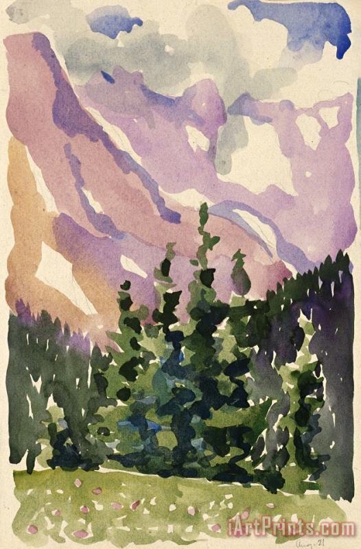 Georgia O'keeffe Long Lake, Colorado Ii( Adrienne Brugger Sketchbook), 1917 Art Painting
