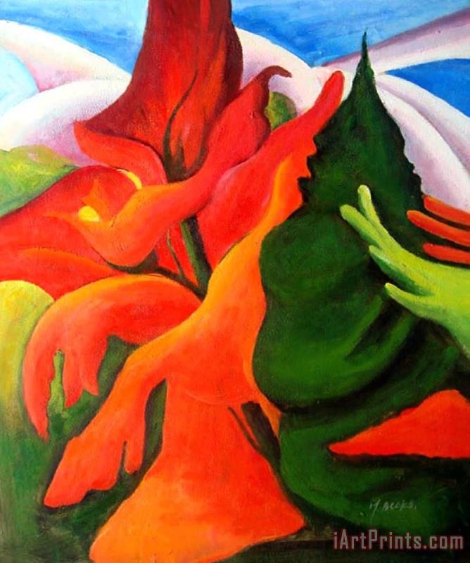 Melting Volcano painting - Georgia O'keeffe Melting Volcano Art Print
