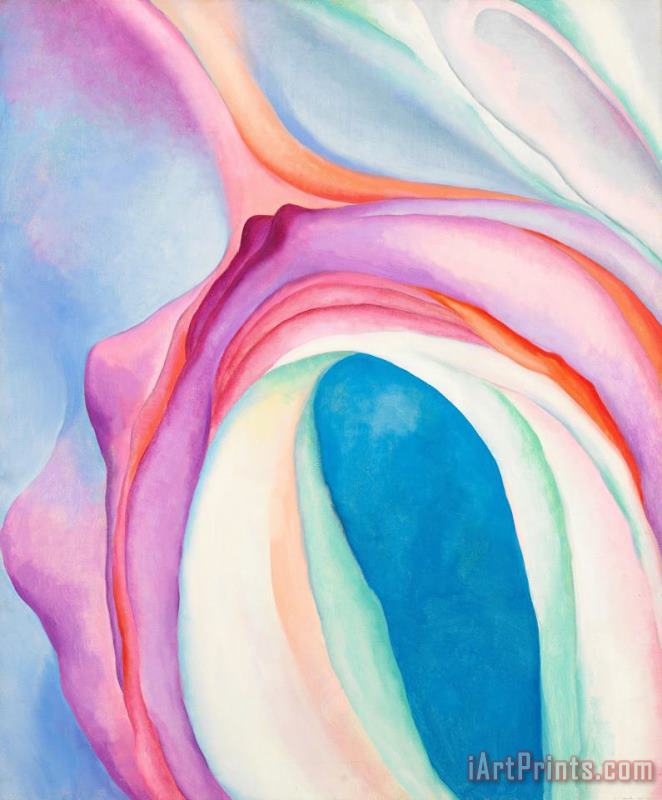 Georgia O'keeffe Music, Pink And Blue No. 2, 1918 Art Painting