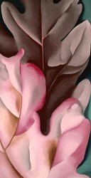 Georgia O'keeffe Oak Leaves Pink And Grey