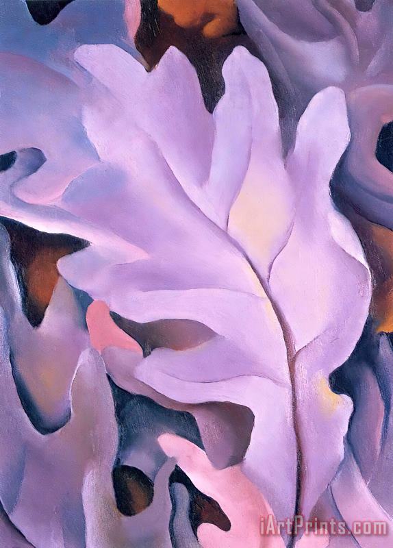 Georgia O'keeffe Purple Leaves Art Print
