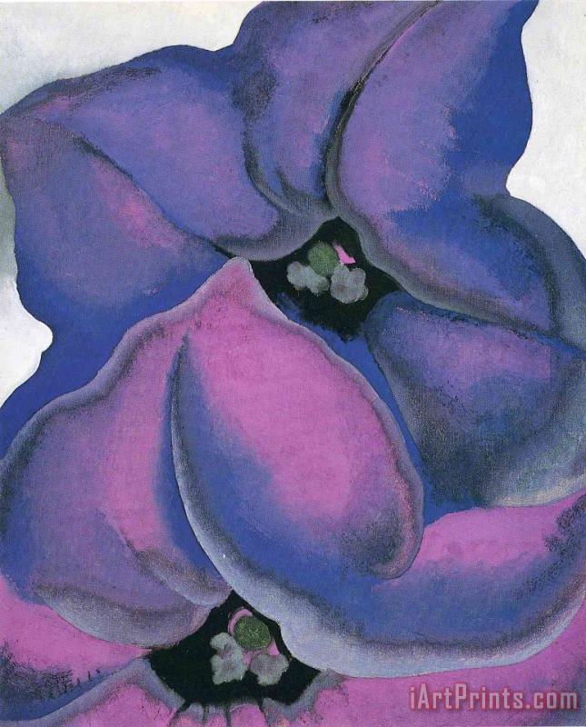 Georgia O'keeffe Purple Petunias Art Print
