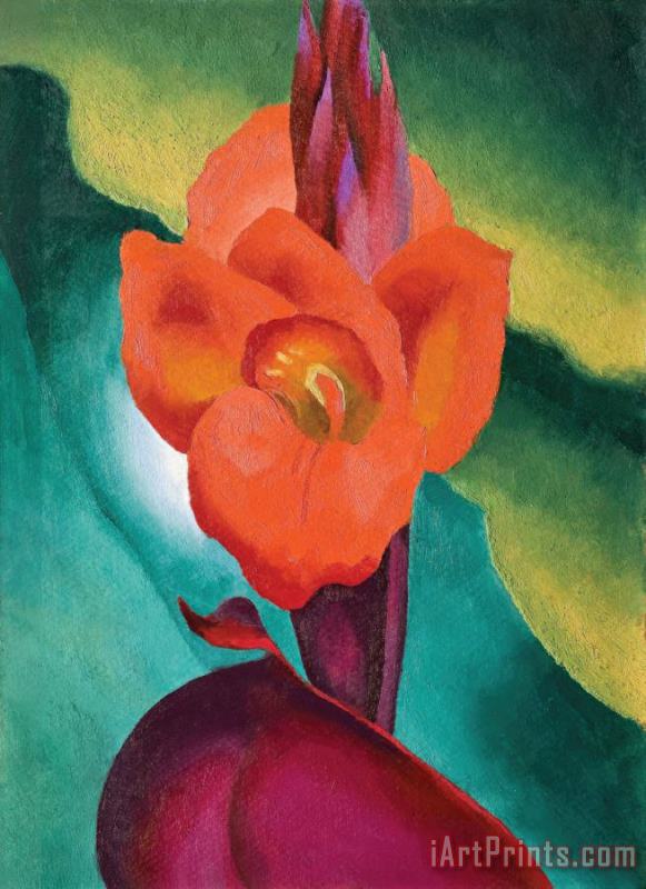 Georgia O'keeffe Red Canna, 1919 Art Painting