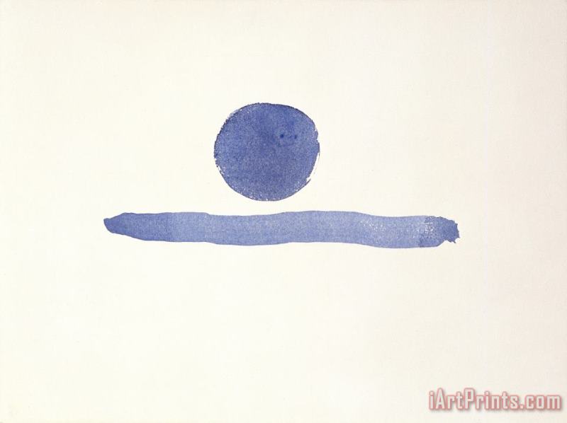 Georgia O'keeffe Untitled (abstraction Blue Circle And Line), 1976 1977 Art Print