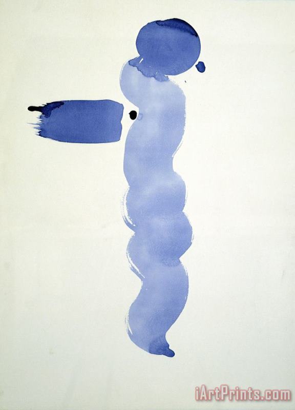 Georgia O'keeffe Untitled (abstraction Blue Line), 1970s Art Print