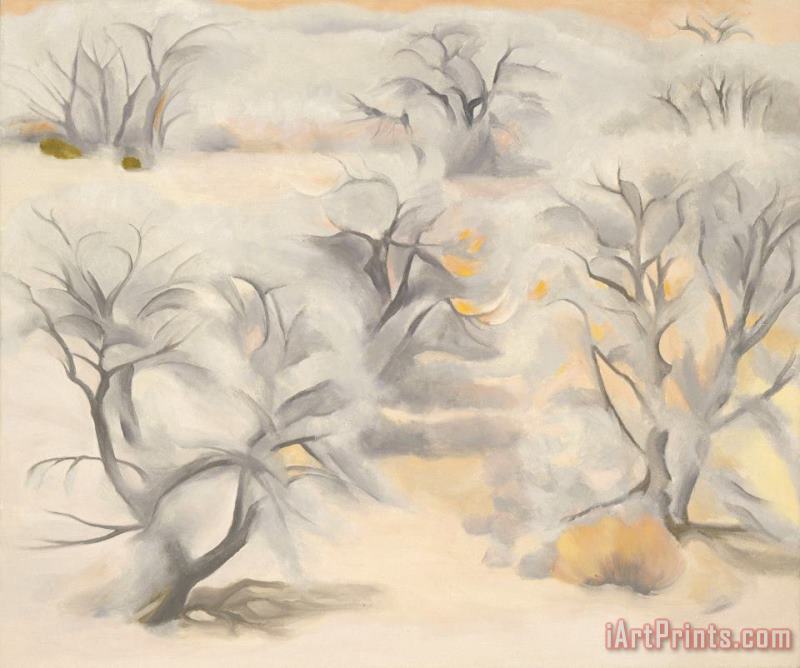 Georgia O'keeffe Winter Trees, Abiquiu, Iii, 1950 Art Painting