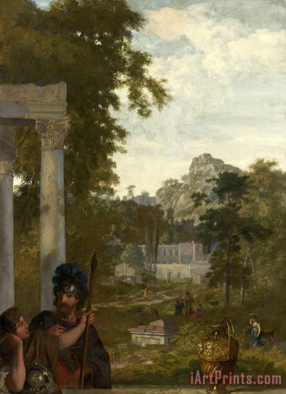 Gerard de Lairesse Italian Landscape with Two Roman Soldiers Art Print