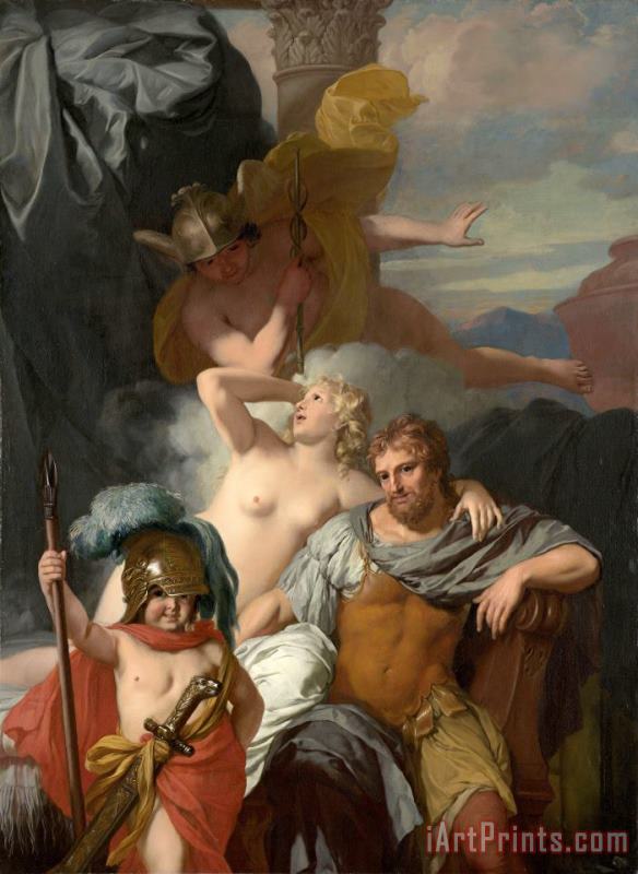 Mercury Ordering Calypso to Release Odysseus painting - Gerard de Lairesse Mercury Ordering Calypso to Release Odysseus Art Print