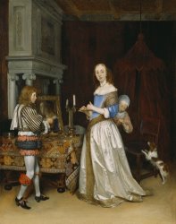 Gerard ter Borch Lady at her Toilette painting