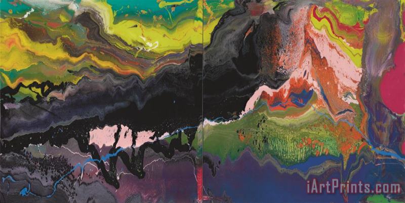 Gerhard Richter P16 Flow, 2016 Art Painting