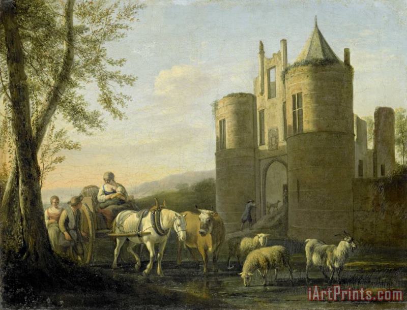 Gerrit Adriaensz. Berckheyde The Main Gate to Egmond Castle Art Painting